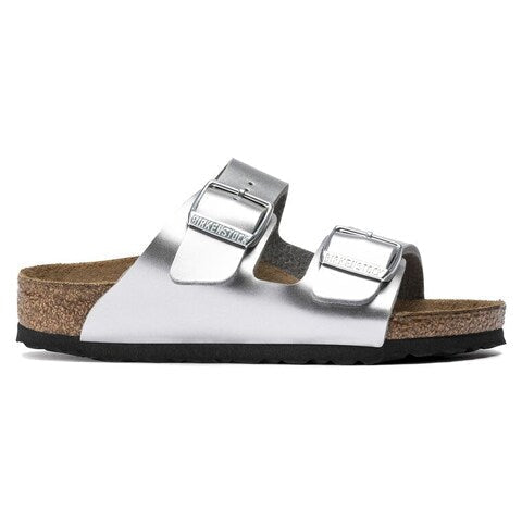 Birkenstock Arizona Children's Percoflor 'Electroplated Silver with a Metallic Sheen' (Unisex)