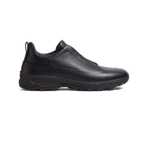 ZEGNA Zegna Black leather 'triple stitch mont sneakers' (Men's)