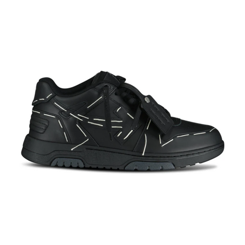 OFF-WHITE Out Of Office OOO low Tops Sartorial Stitching Black