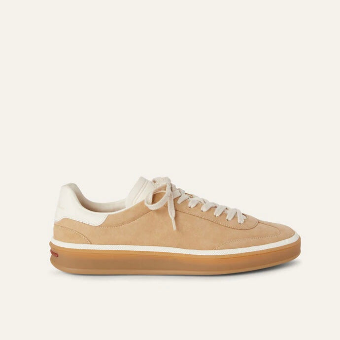 Loro Piana  Tennis Walk Sneaker In Suede Calf Split Windy Dunes
