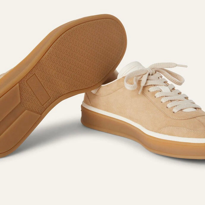 Loro Piana  Tennis Walk Sneaker In Suede Calf Split Windy Dunes