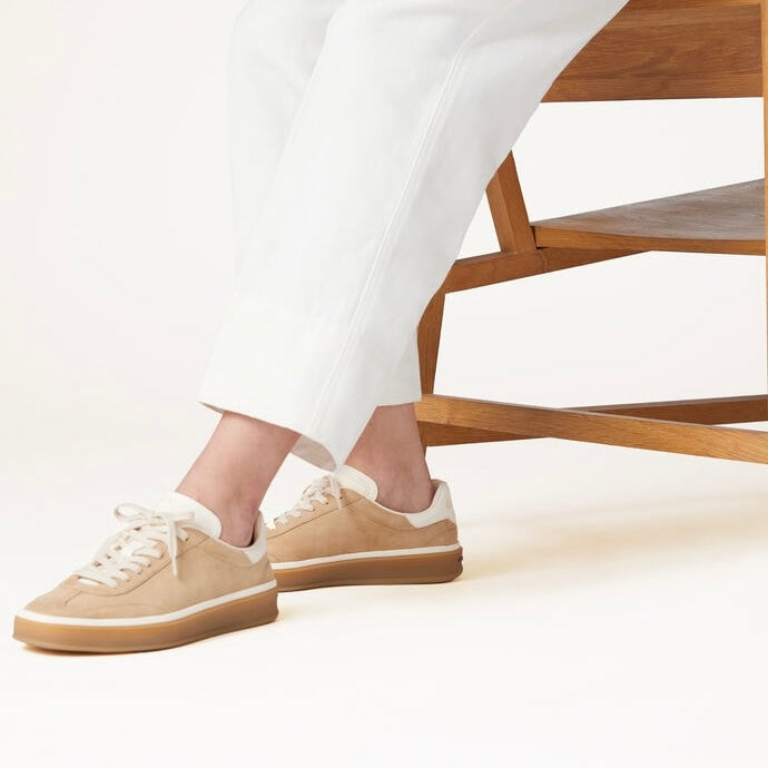 Loro Piana  Tennis Walk Sneaker In Suede Calf Split Windy Dunes