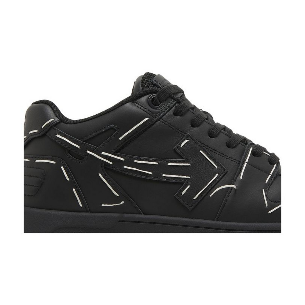 OFF-WHITE Out Of Office OOO low Tops Sartorial Stitching Black