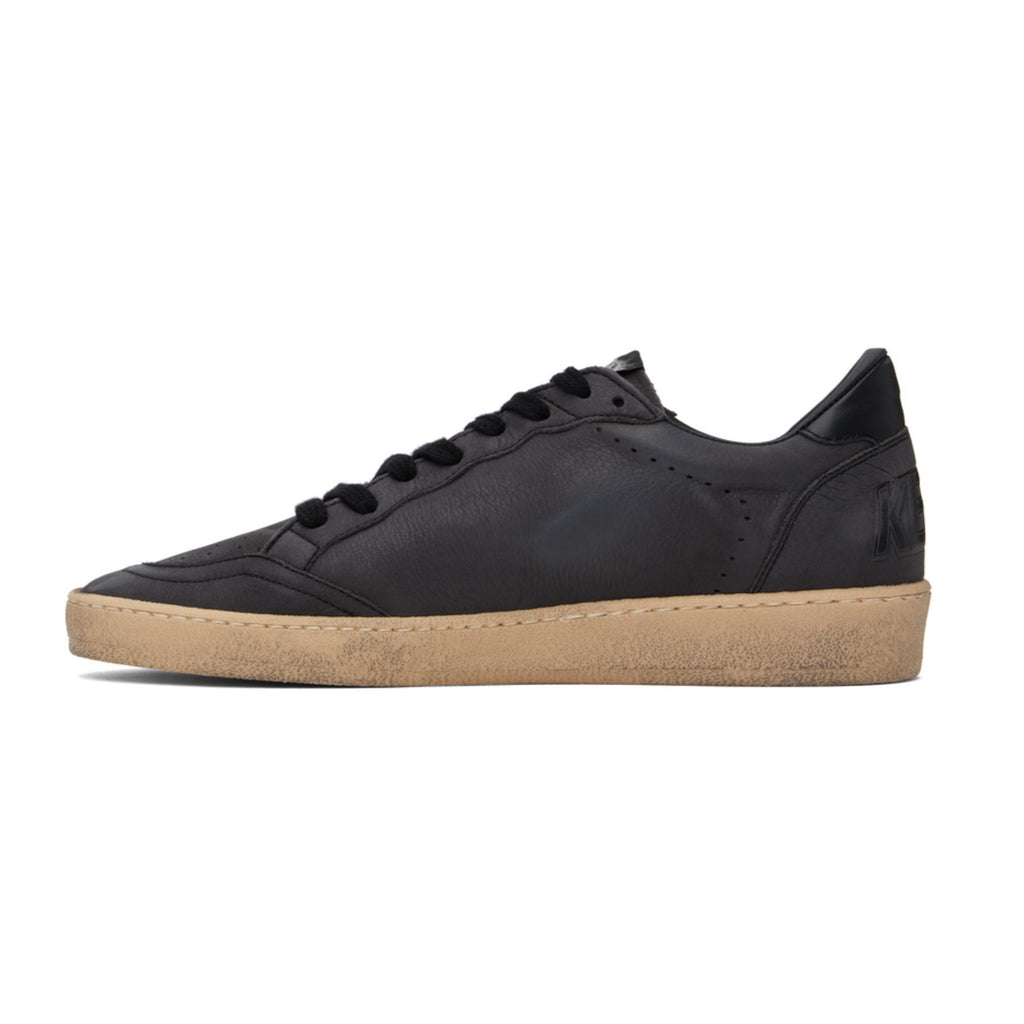Golden Goose Ball Star in glitter with leather star and metallic leather heel tab Dark Grey Sand(Men)
