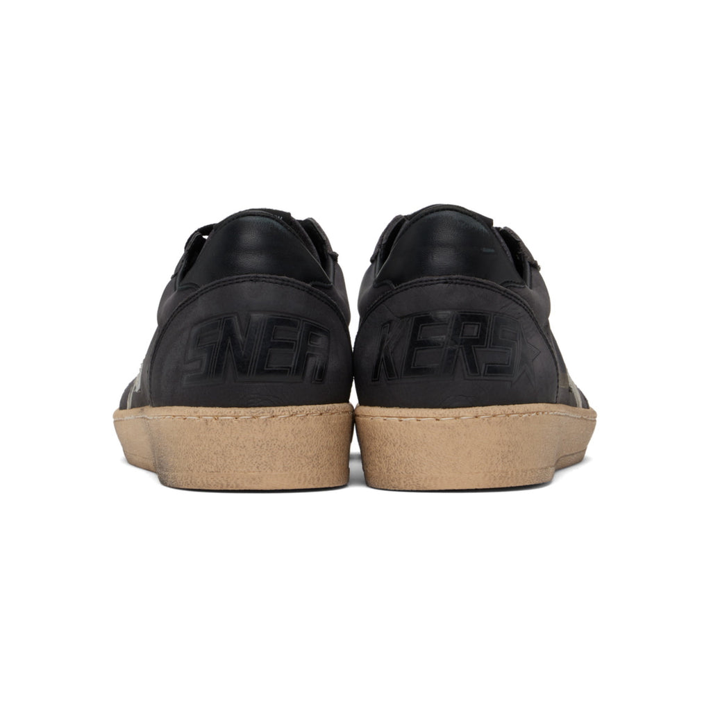 Golden Goose Ball Star in glitter with leather star and metallic leather heel tab Dark Grey Sand(Men)