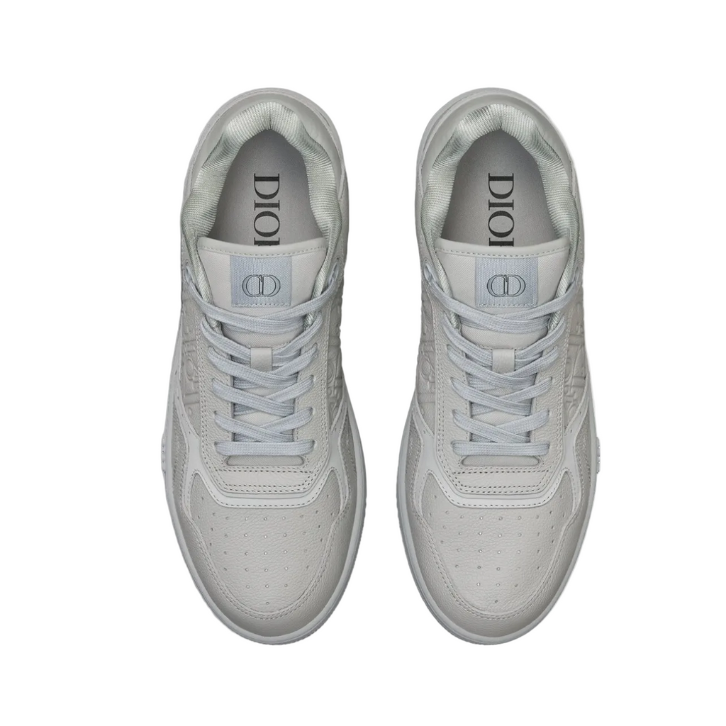 Dior B27 Uptown Low-Top Sneaker Gray Grained Calfskin and Gray Dior Gravity