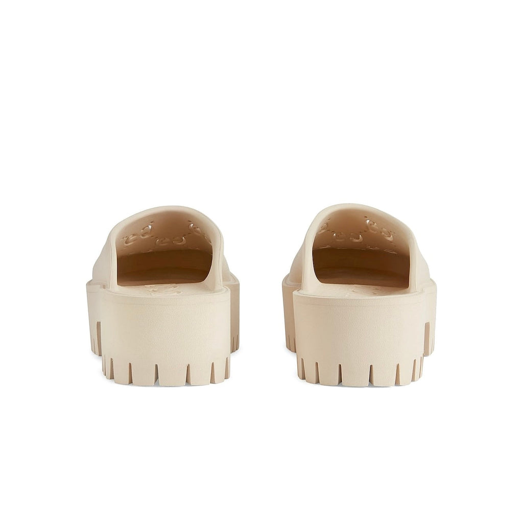 Gucci Platform Perforated G Sandal White (W) | SASOM