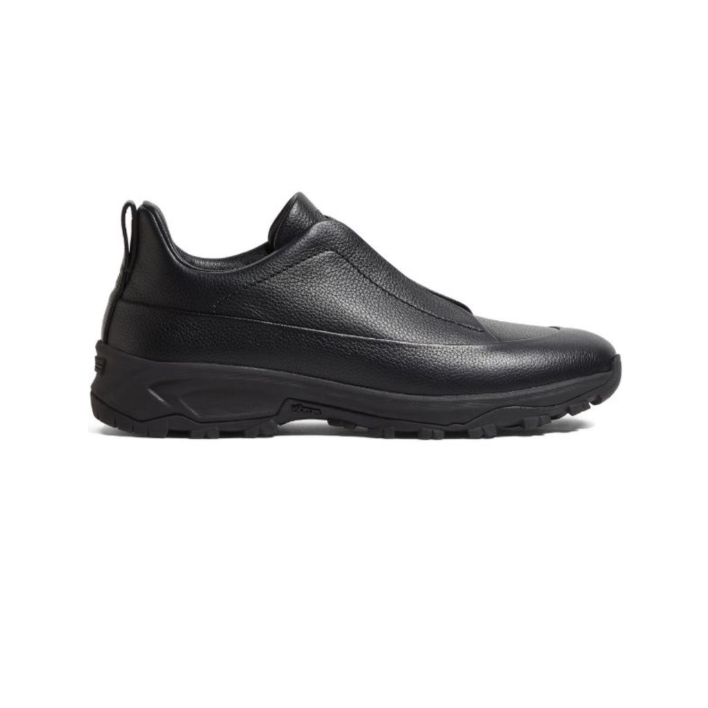 ZEGNA Zegna  Black leather triple stitch mont sneakers