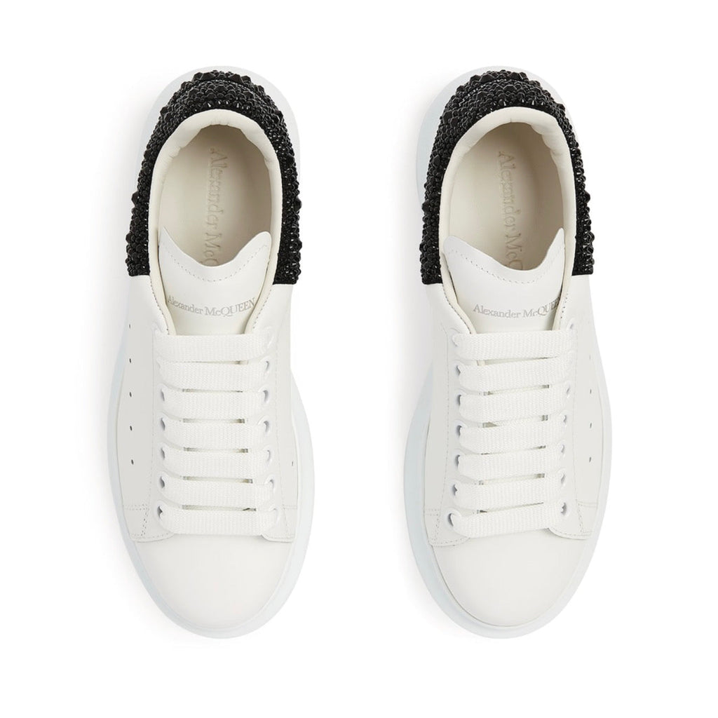 Alexander McQueen Wmns Oversized Sneaker 'White Black Crystal'